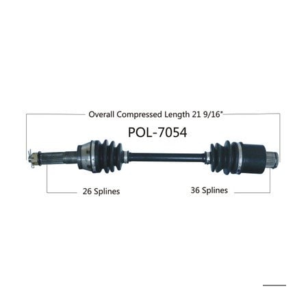 Wide Open OE Replacement CV Axle for POL REAR SPORTSMAN 400/450/500/570/800 POL-7054